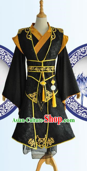 Chinese Ancient Cosplay Han Dynasty Prince Costumes, Chinese Traditional Dress Clothing Chinese Cosplay Swordsman Costume for Men