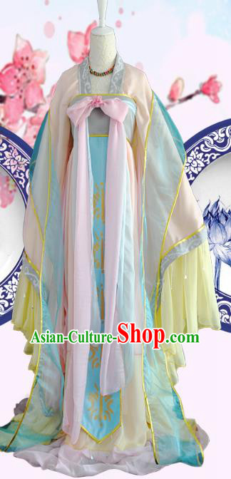 Chinese Ancient Cosplay Tang Dynasty Princess Costumes, Chinese Traditional Dress Clothing Chinese Cosplay Palace Lady Costume for Women