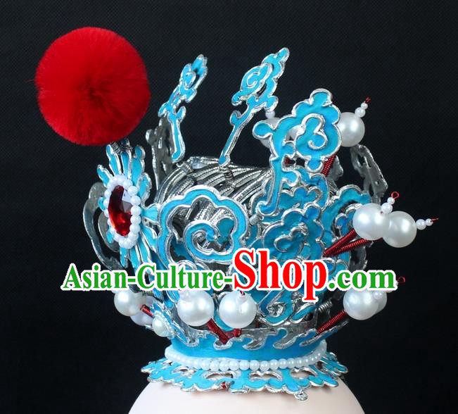 Traditional China Beijing Opera Lang Scholar Niche Sun Wukong Tuinga, Ancient Chinese Peking Opera Crown Prince Headwear