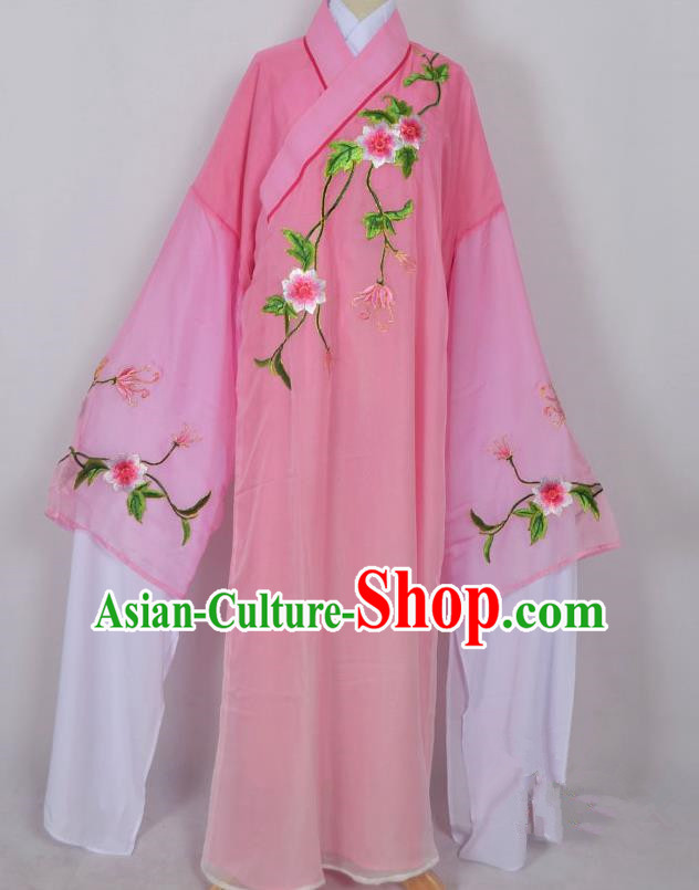 Traditional Chinese Professional Peking Opera Young Men Niche Water Sleeve Costume Pink Embroidery Robe, China Beijing Opera Nobility Childe Scholar Embroidered Clothing
