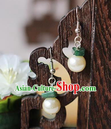 Chinese Handmade Classical Accessories Hanfu Earrings, China Xiuhe Suit Wedding Pearls Tassel Eardrop for Women
