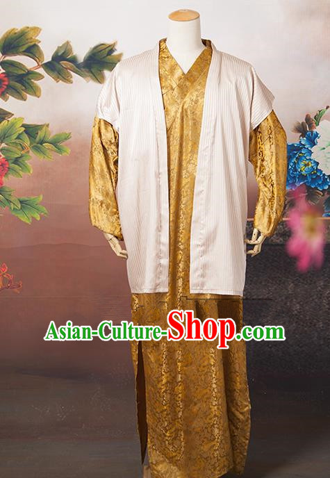 Traditional Ancient Chinese Swordsman Costume, Asian Chinese Ming Dynasty Kawaler Clothing for Men