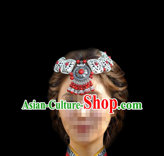 Traditional Chinese Mongol Nationality Hair Accessories, Mongols Female Folk Dance Ethnic Headband, Chinese Mongolian Minority Nationality Headwear for Women