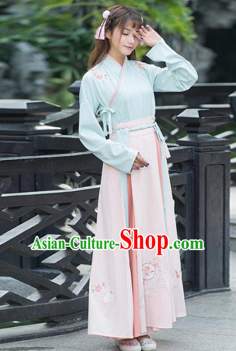 Traditional Chinese Ancient Palace Lady Costume, China Han Dynasty Princess Embroidered Clothing for Women
