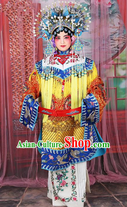 Chinese Beijing Opera Diva Embroidered Costume, China Peking Opera Actress Embroidery Clothing