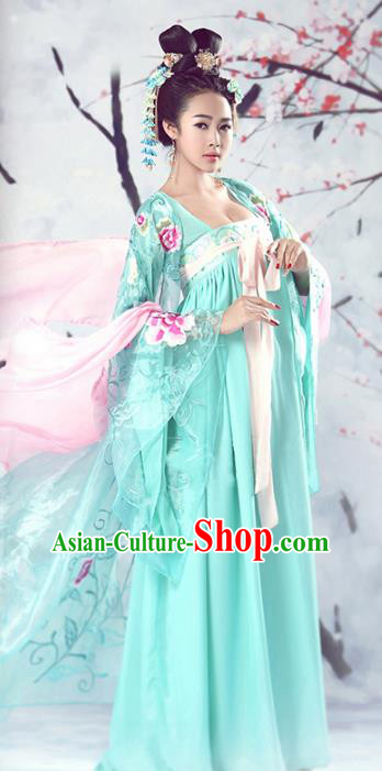 Traditional Chinese Ancient Tang Dynasty Imperial Concubine Embroidered Costume for Women