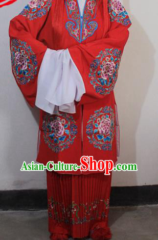 Chinese Traditional Peking Opera Diva Costumes Ancient Bride Embroidered Wedding Clothing for Women