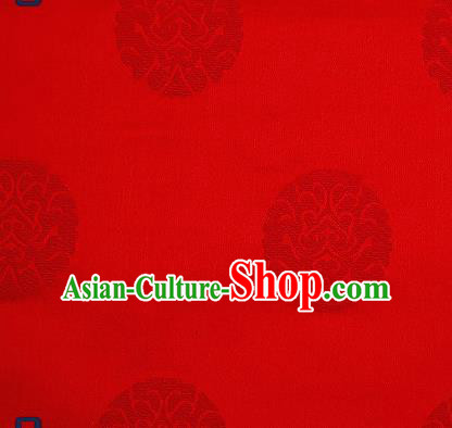 Traditional Chinese Brocade Drapery Classical Pattern Design Red Satin Qipao Silk Fabric Material