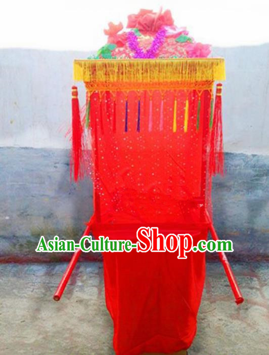Chinese Traditional Folk Dance Yanko Dance Props Red Bridal Sedan Chair