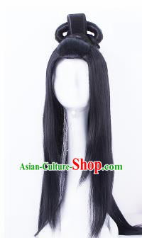 Traditional Chinese Drama Han Dynasty Princess Wigs Sheath Ancient Handmade Peri Chignon Hair Accessories for Women