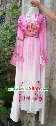 Chinese Traditional Beijing Opera Actress Costumes Ancient Nobility Lady Embroidered Pink Dress for Women