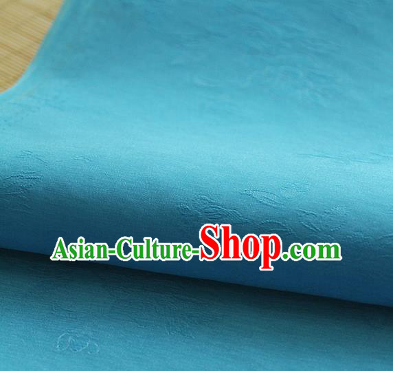 Asian Korean Traditional Light Blue Tajung Fabric Classical Pattern Thin Tough Silk Fabric Hanbok Silk Material