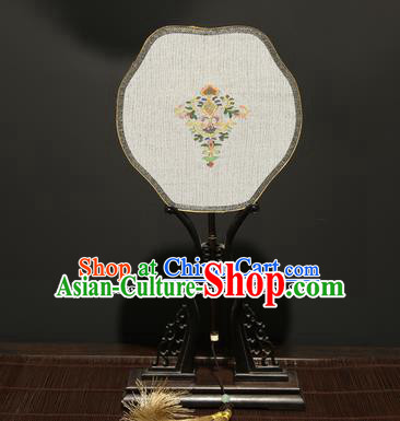Chinese Ancient Princess Palace Fan Traditional Hanfu Weaving Pure Silk Fans for Women