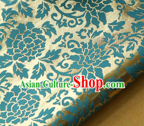 Traditional Asian Classical Gilding Pattern Brocade Cloth Drapery Korean Hanbok Palace Satin Silk Fabric