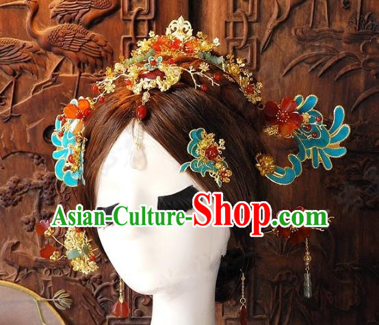 Chinese Handmade Classical Hairpins Ancient Hanfu Headdress Hair Accessories Set for Women