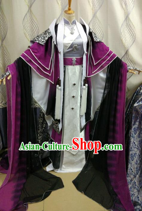 China Ancient Cosplay Swordswoman Costume Fancy Dress Traditional Hanfu Clothing for Women
