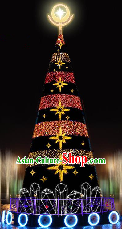 Traditional Handmade Christmas Shiny Decorations Black Christmas Tree Lights Lamplight LED Lamp Lanterns
