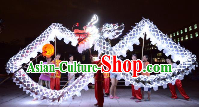 Chinese Traditional Dragon Dance LED Lights Costumes Professional Lantern Festival Celebration Dragon Parade Complete Set