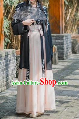 Traditional Chinese Ancient Costume Song Dynasty Young Lady Embroidered Hanfu Clothing for Women