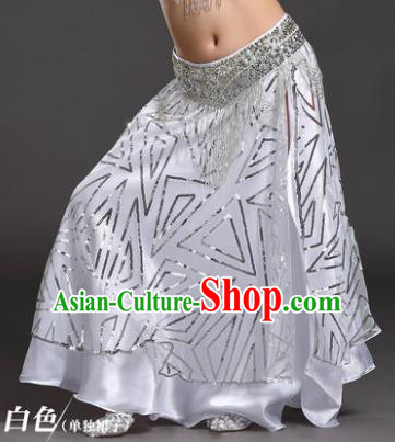 Asian Indian Children Belly Dance White Bust Skirt Raks Sharki Oriental Dance Clothing for Kids