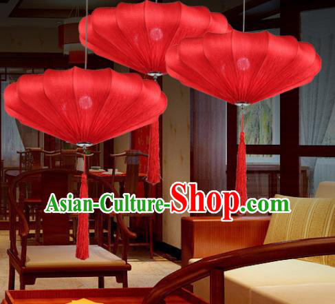 Traditional China Handmade Red Lantern Ancient New Year Hanging Lanterns Palace Ceiling Lamp