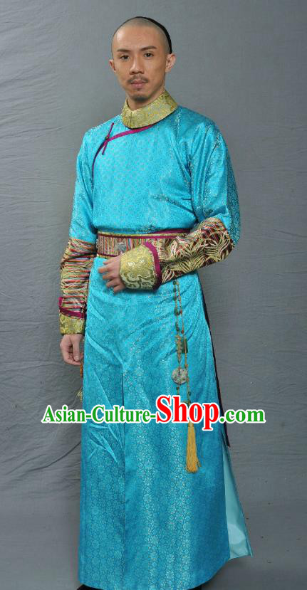 Chinese Ancient Qing Dynasty Eight Prince Yinsi Replica Costume for Men