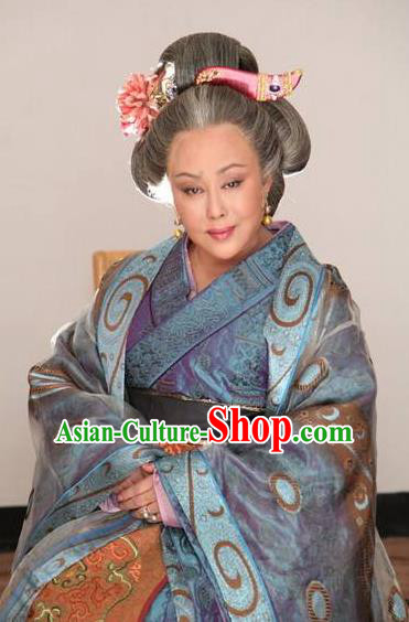 Ancient Chinese Tang Dynasty Empress Wu Meiniang Hanfu Dress Replica Costume for Women