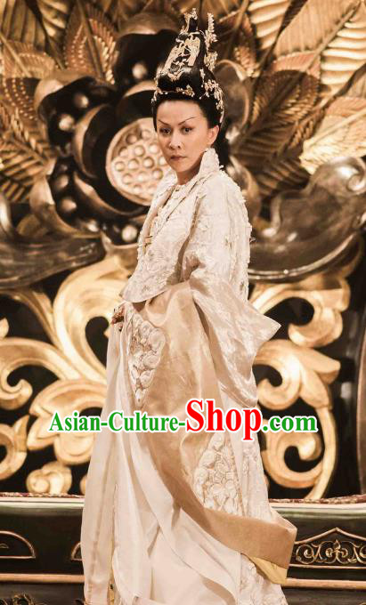 Chinese Ancient Tang Dynasty Emperor Wu Zetian Hanfu Dress Empress Embroidered Historical Costume for Women