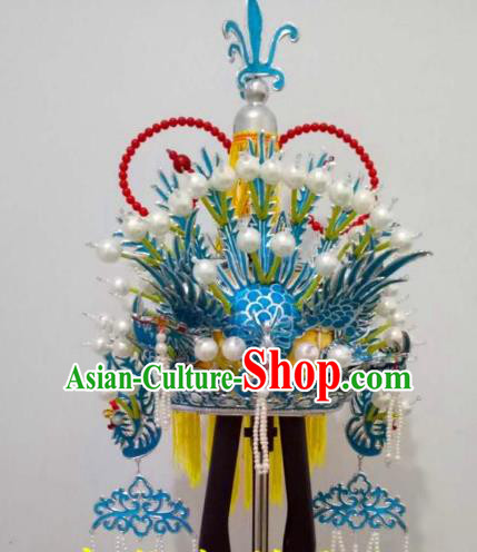 Traditional Chinese Beijing Opera Queen Phoenix Coronet Hair Accessories Peking Opera Actress Hats Headwear