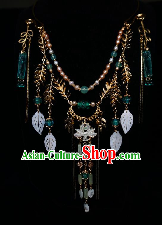 Chinese Handmade Ancient Jewelry Accessories Tassel Necklace Hanfu Necklet for Women