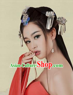 Traditional Chinese Ancient Queen Hair Accessories Hairpins Tassel Hair Stick Complete Set for Women