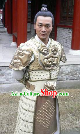 Traditional Chinese Ancient Tang Dynasty General Xue Rengui Replica Costume for Men