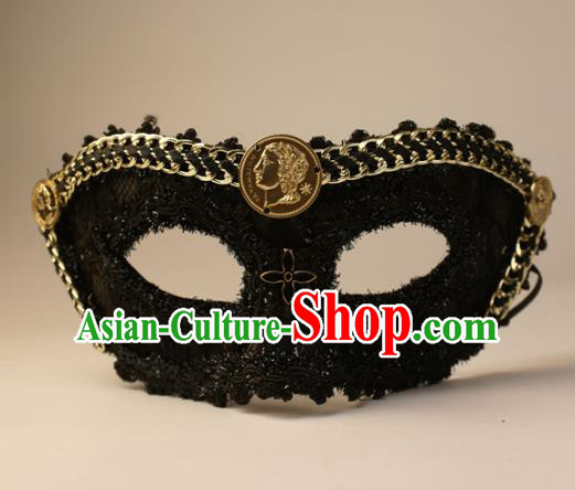 Halloween Exaggerated Lace Face Mask Fancy Ball Props Stage Performance Accessories Christmas Mysterious Punk Masks
