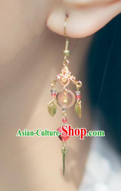 China Ancient Palace Accessories Classical Earrings Chinese Traditional Jewelry Hanfu Eardrop for Women