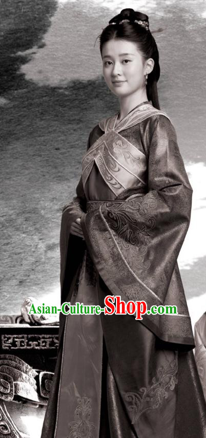 Chinese Ancient Palace Lady Television Drama Nirvana in Fire Princess Consort Xun Anru Replica Costume for Women