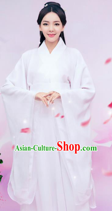 Chinese Ancient Swordswoman Hanfu Dress Traditional Han Dynasty Princess Embroidered Costume for Women
