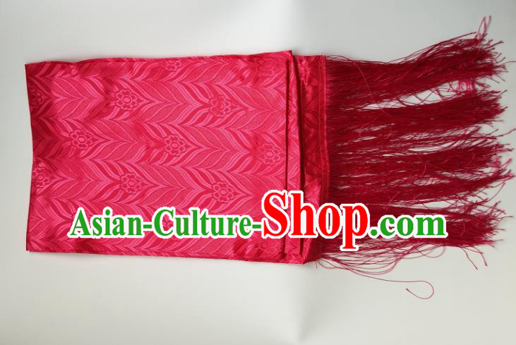 Traditional Chinese Zang Nationality Rosy Brocade Belts, China Tibetan Robe Waistband