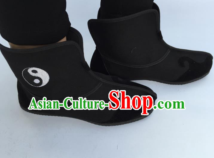 Chinese Traditional Martial Arts Black Boots Taoist Shoes Tai Chi Shoes for Men