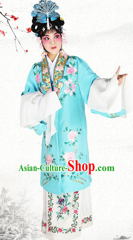 Professional Chinese Beijing Opera Actress Young Women Embroidered Costumes for Adults