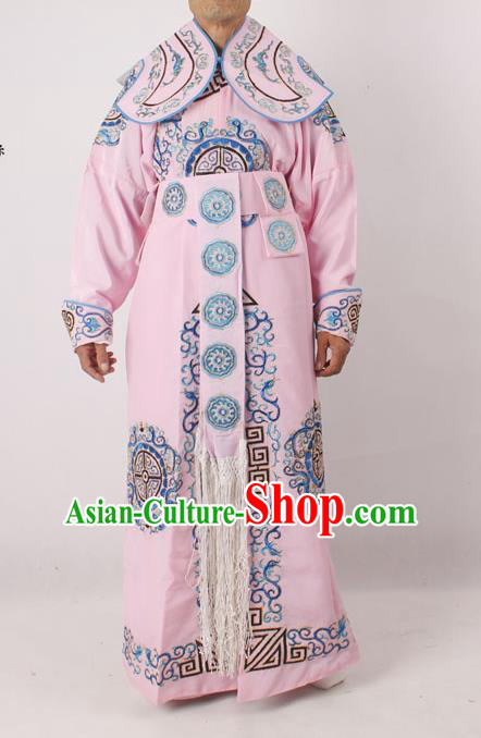 Professional Chinese Peking Opera Takefu Embroidered Pink Costume for Adults