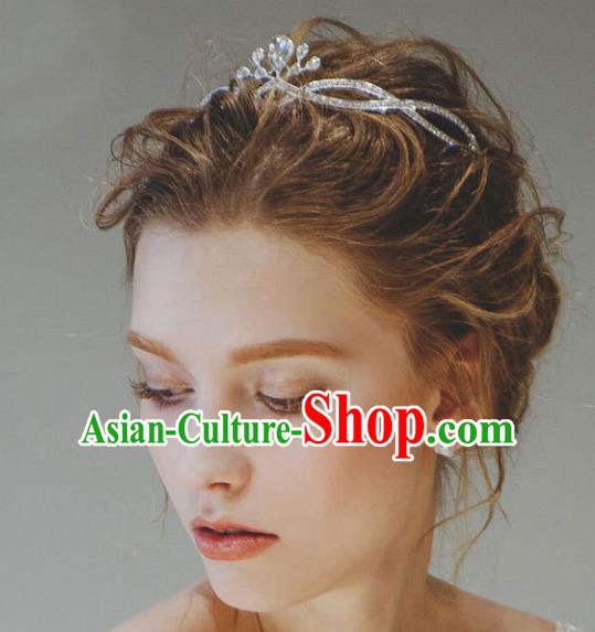 Handmade Baroque Bride Crystal Royal Crown Wedding Queen Hair Jewelry Accessories for Women