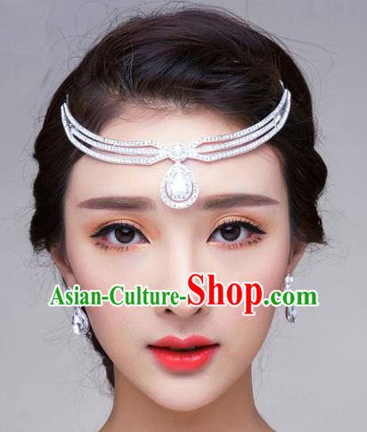 Handmade Baroque Bride Crystal Hair Clasp Royal Crown Wedding Hair Jewelry Accessories for Women