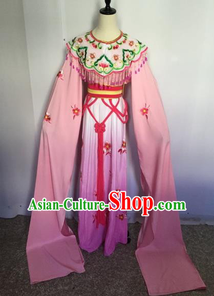 Chinese Traditional Peking Opera Actress Water Sleeve Dress Beijing Opera Princess Embroidered Costumes for Adults