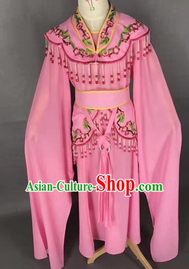 Chinese Ancient Peking Opera Children Pink Dress Traditional Beijing Opera Diva Costumes for Kids