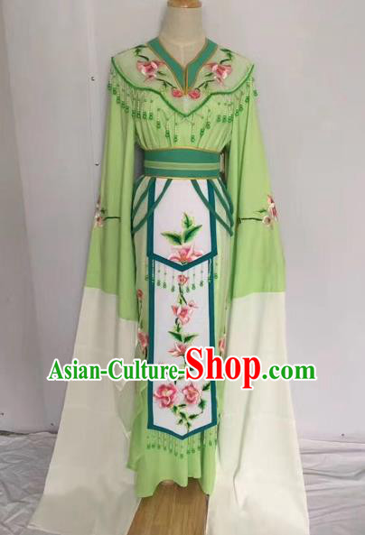 Traditional Chinese Peking Opera Princess Fairy Green Dress Beijing Opera Diva Costume for Adults