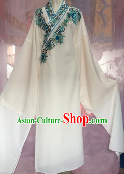 Chinese Beijing Opera Scholar White Clothing Traditional Peking Opera Niche Costumes for Adults