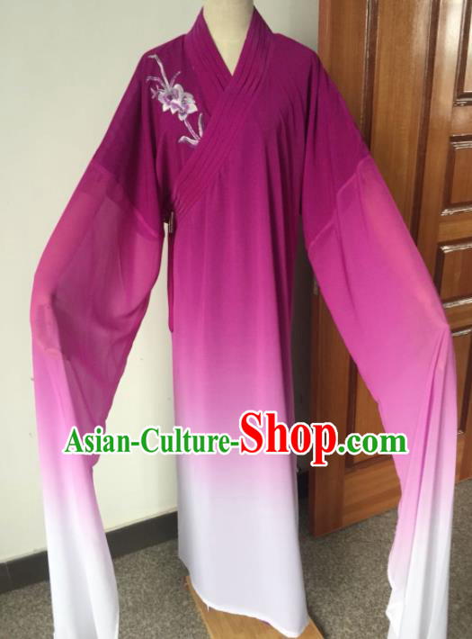 Chinese Beijing Opera Purple Clothing Traditional Peking Opera Niche Costume for Adults