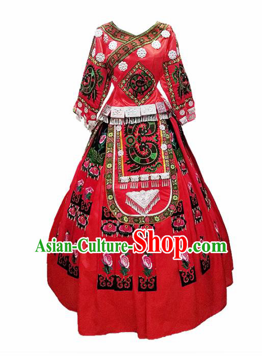Chinese Traditional Miao Nationality Wedding Costumes for Women