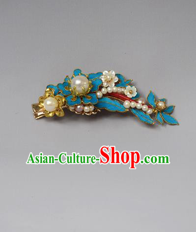 Chinese Ancient Qing Dynasty Palace Tian-Tsui Hair Claw Hair Accessories Handmade Hairpins for Women