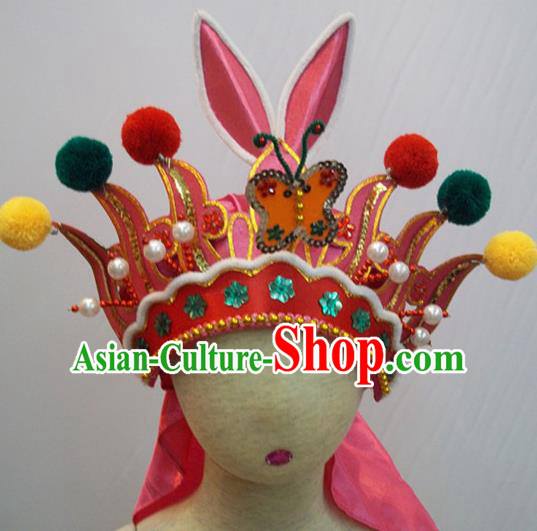 Traditional Chinese Beijing Opera Hat Hair Accessories Female General Headwear for Kids